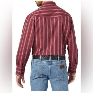 Claiborne red striped Button Down shirt size XL